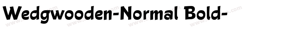 Wedgwooden-Normal Bold字体转换
